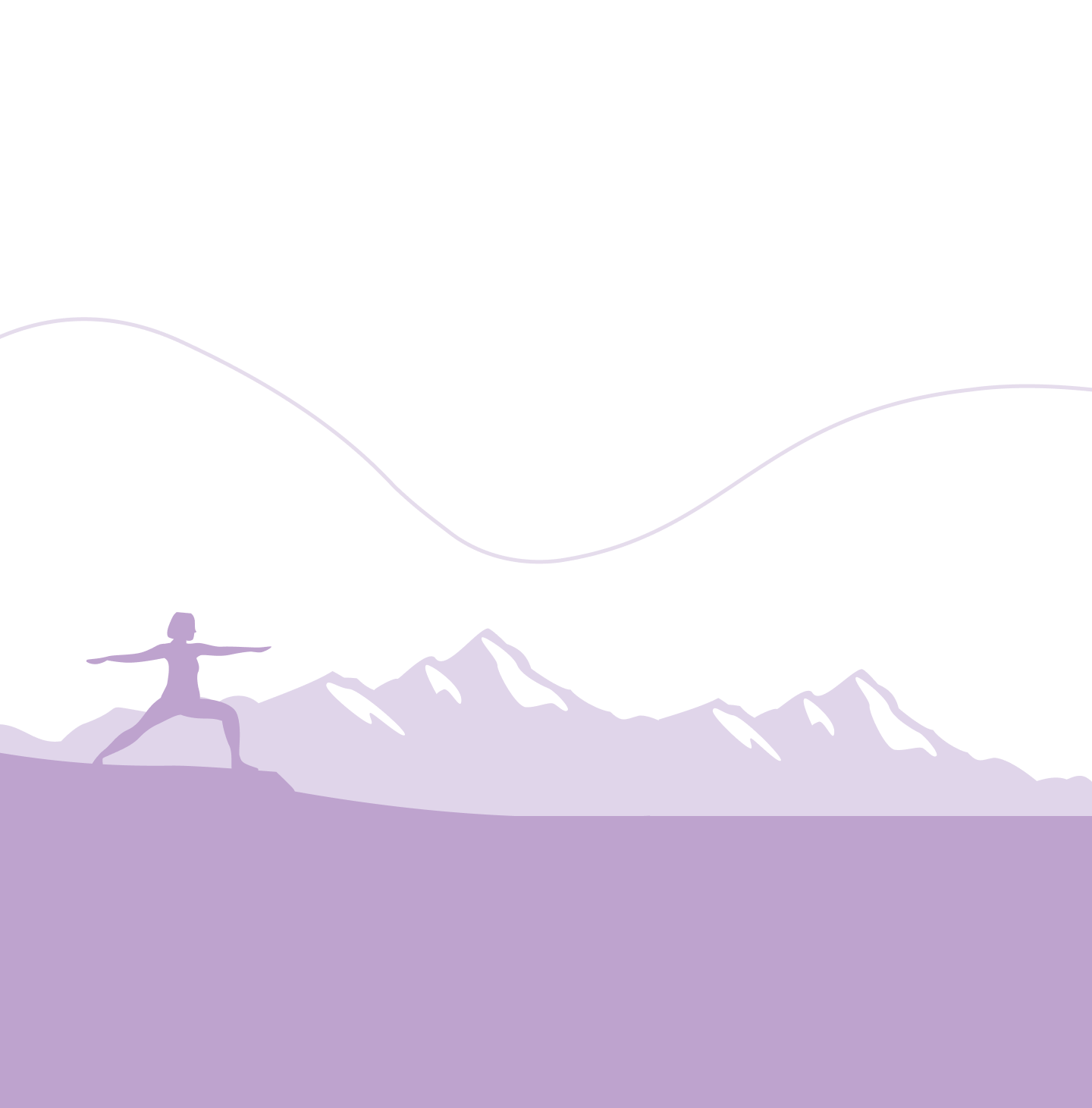 Women in front of mountains